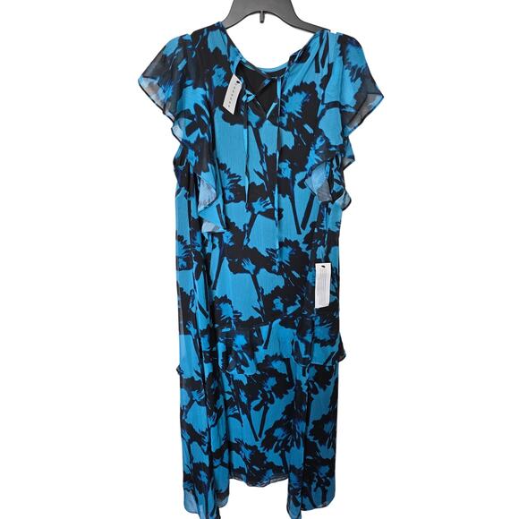 Topshop NWT Ruffle Chuck on Midi Dress Size 8 -10 - Picture 9 of 9